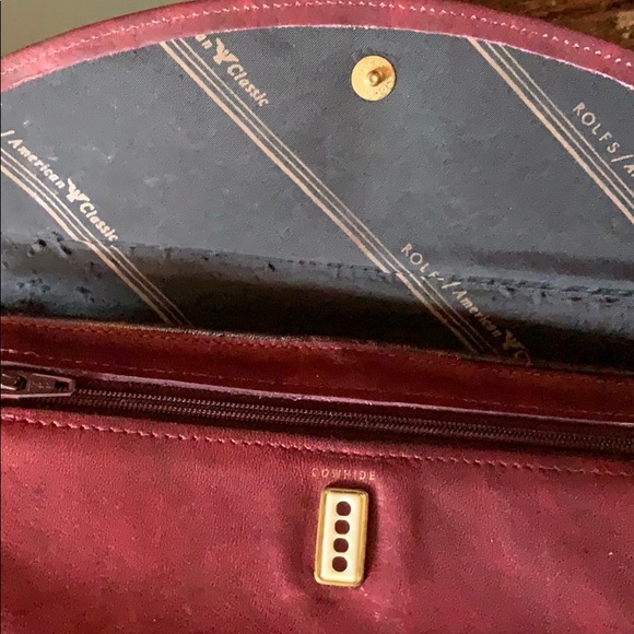 Rolfs burgundy leather wallet vintage - Picture 4 of 5